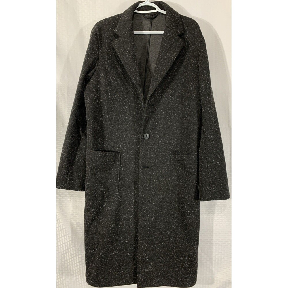 Inc International Concepts Black Long Winter Coat Womens M Lightweight Trench